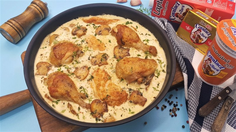 Калории жульен с курицей и грибами