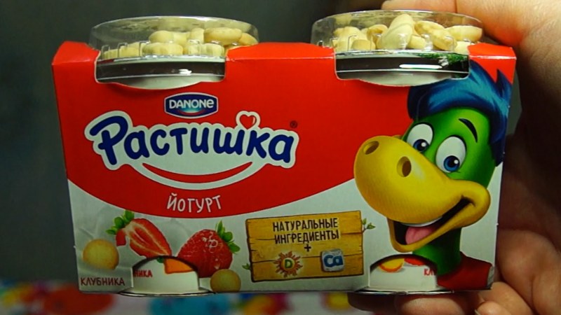 Растишка творожок банан клубника