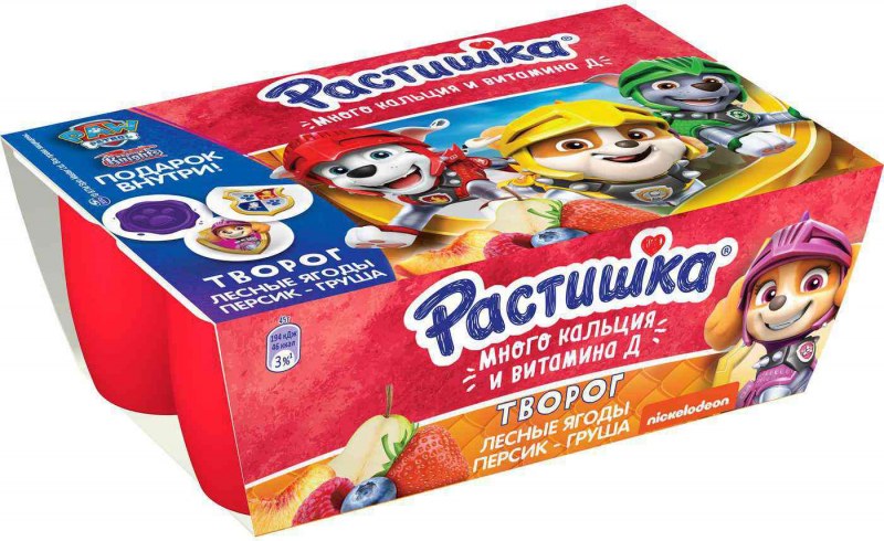 Йогурт Растишка малина-банан 110г