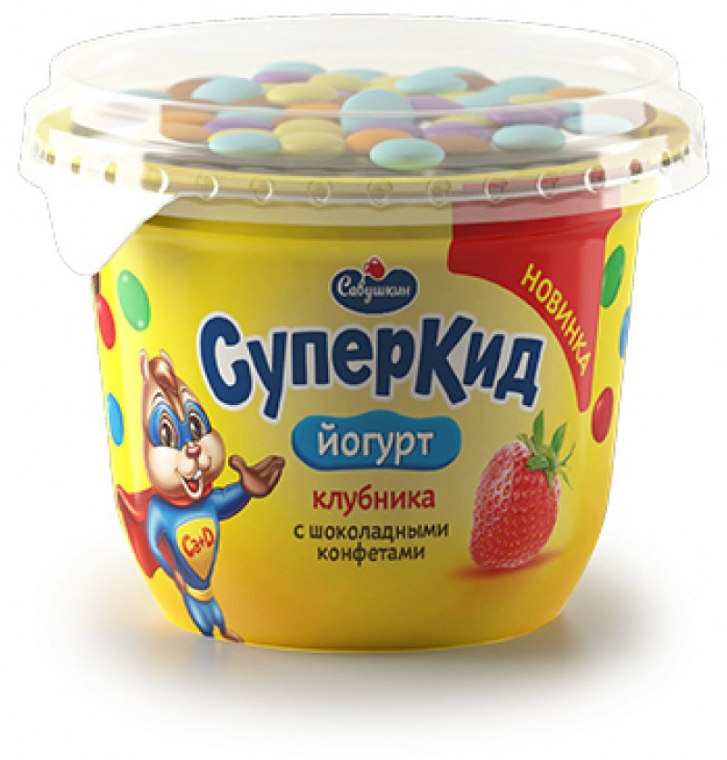 Йогурт Растишка клубника 3%, 110 г