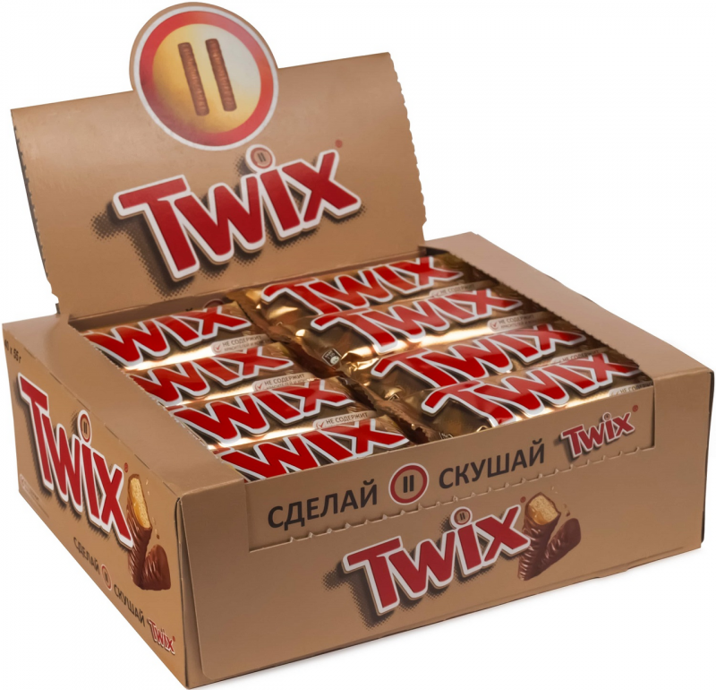 Шоколадный батончик Twix 55 гр