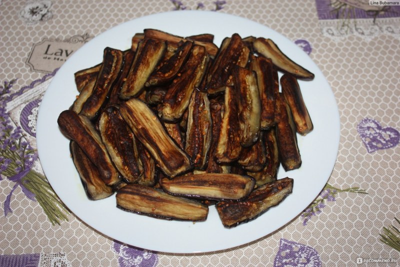 Баклажаны брусочками жареные