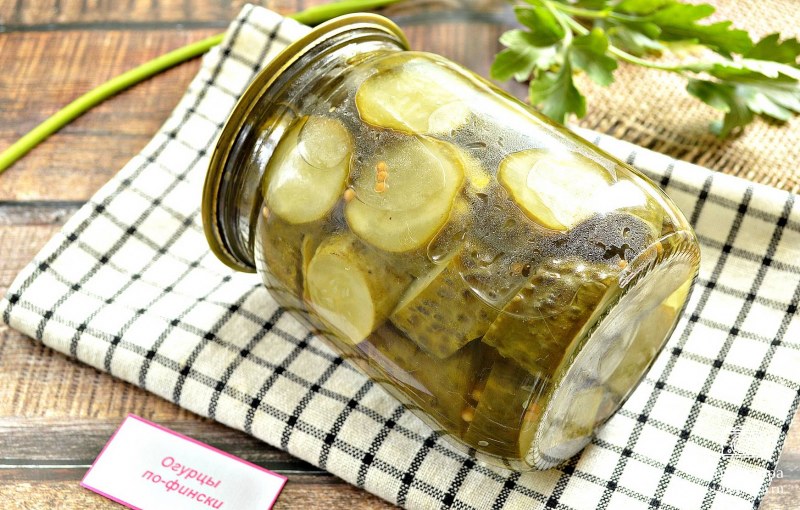 Маринованные огурцы по фински