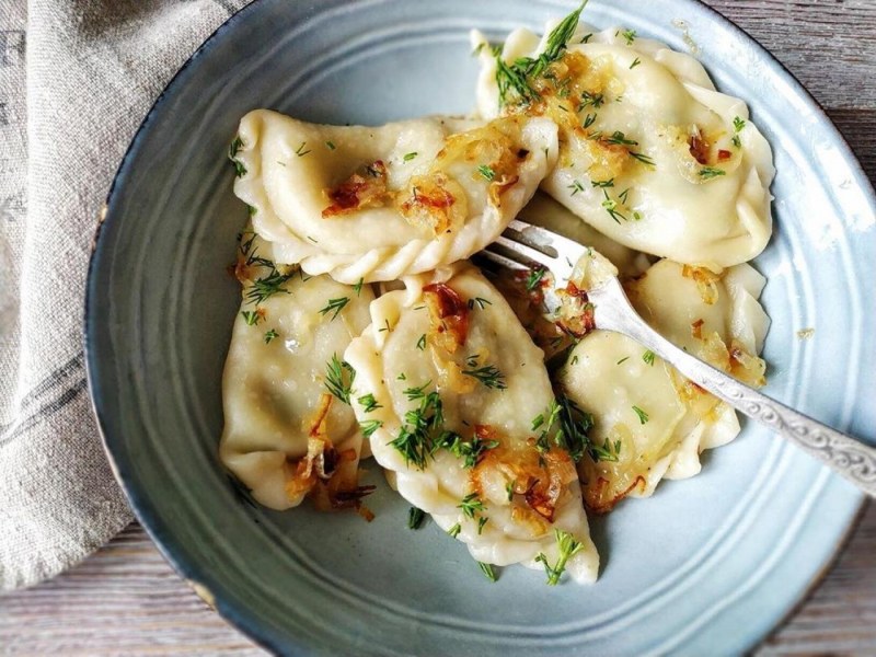 Вареники с картошкой и луком