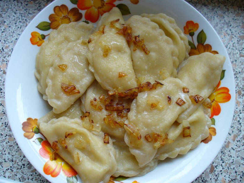 Вареники с картошкой и беконом