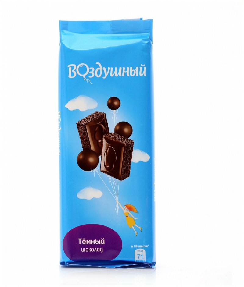 Шоколад воздушный молочный пористый 85гр