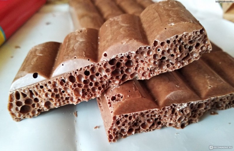 Пористый плиточный шоколад