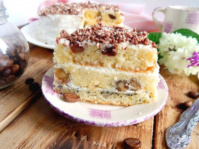 Руби, маковый бисквит