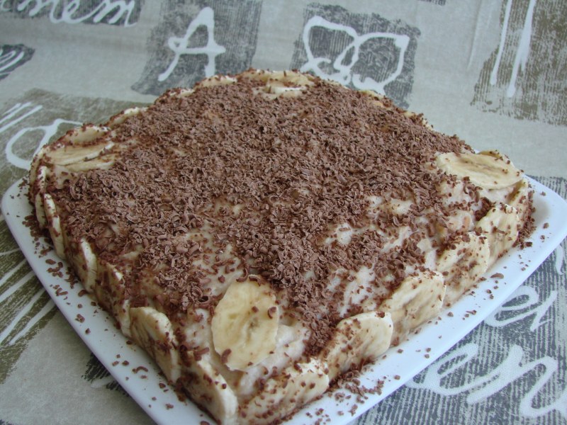 Торт из пряников со сметаной и киви