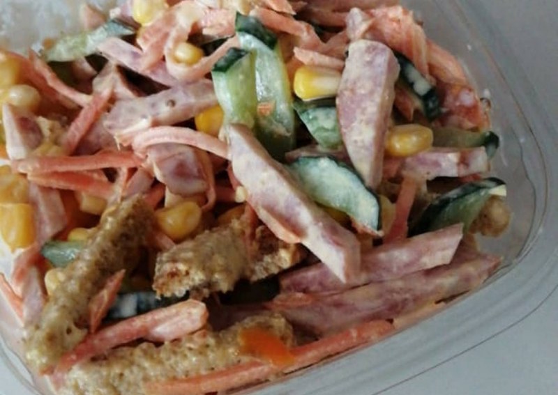 Морковь с сыром и сухариками