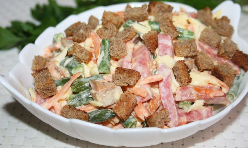 Салат говядина морковь корейская корнишоны