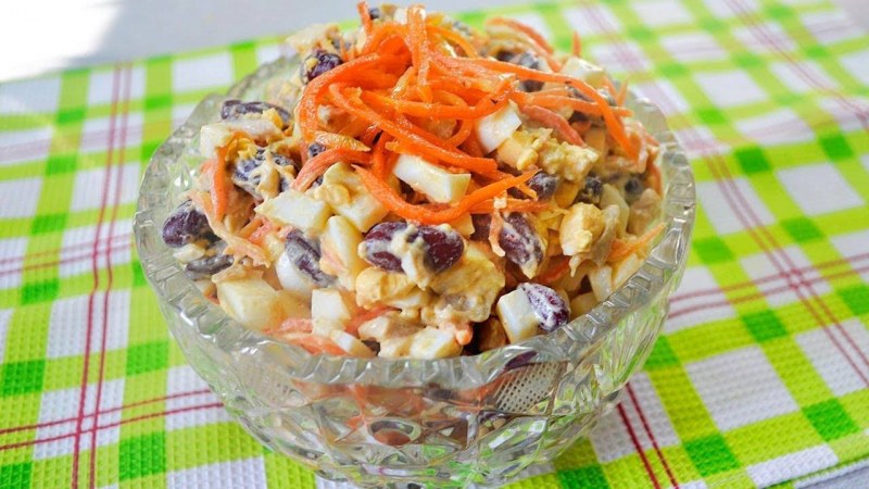 Обжорка с корейской морковкой и кукурузой