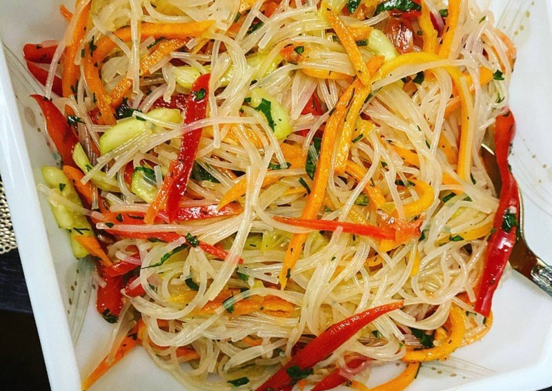 Фунчоза с морковью по-корейски