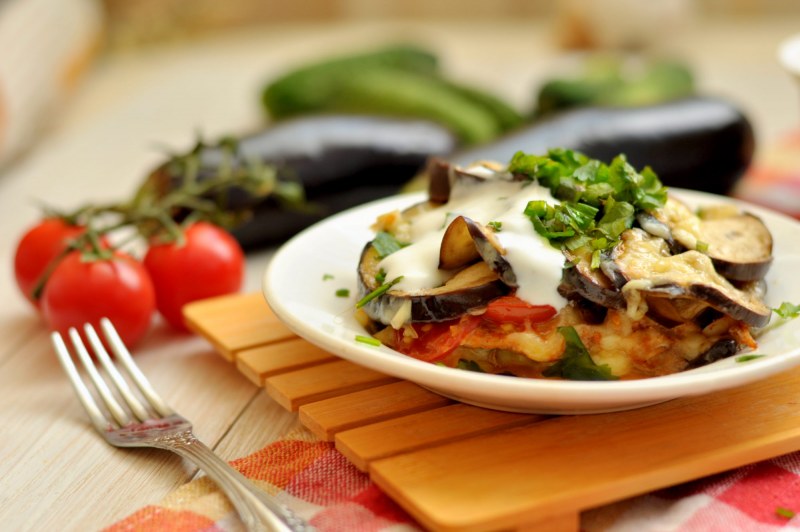 Баклажаны с куриной грудкой