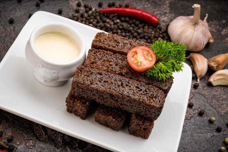 Гренки из Бородинского хлеба