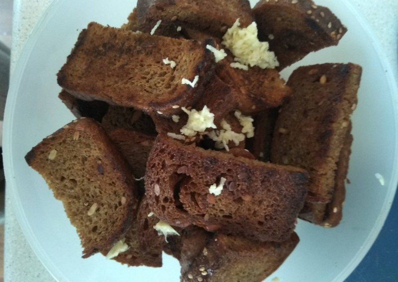 Гренки из Бородинского хлеба