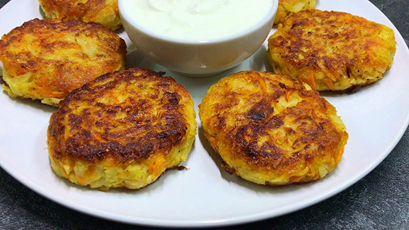 Капустные котлеты с плавленым сыром