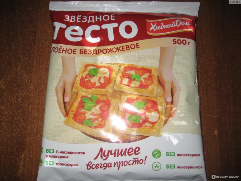 Хлебный дом тесто слоеное бездрожжевое