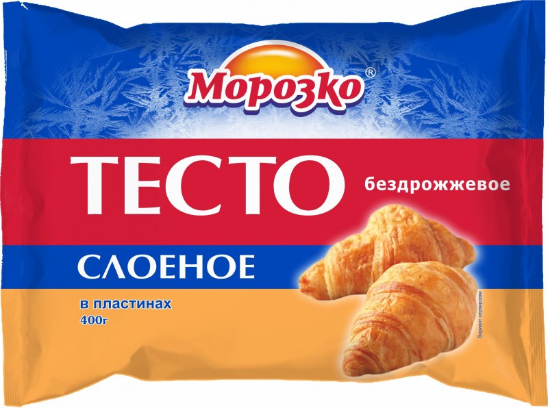 Тесто дрожжевое неслоёное 440г