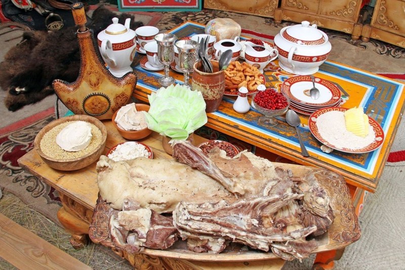 Калмыцкое национальное блюдо Кюр