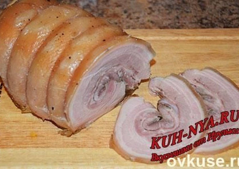 Рулет с брюшины свиной