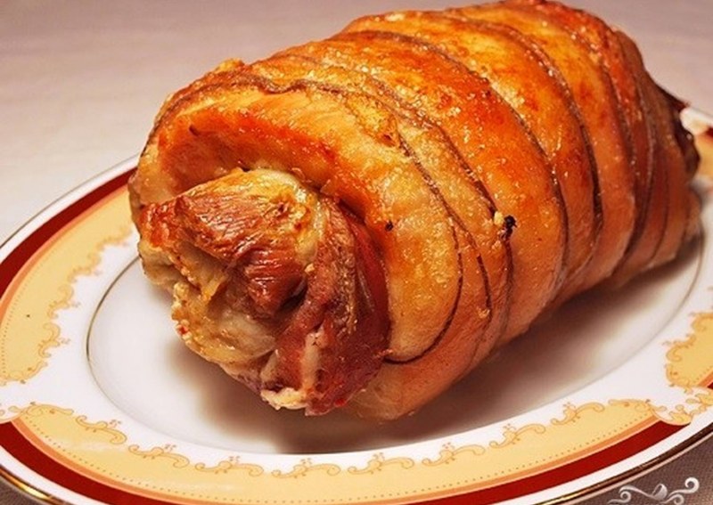 Рулет из шкуры рульки