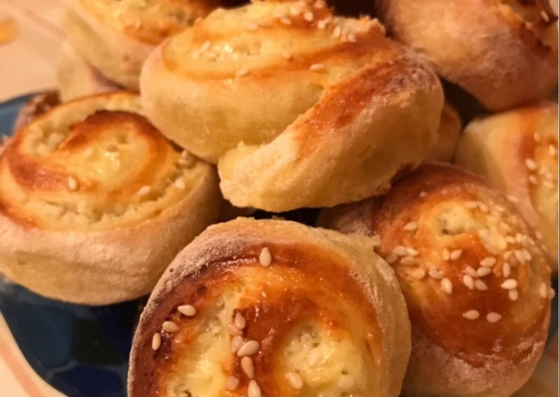 Булочки улитки с творогом