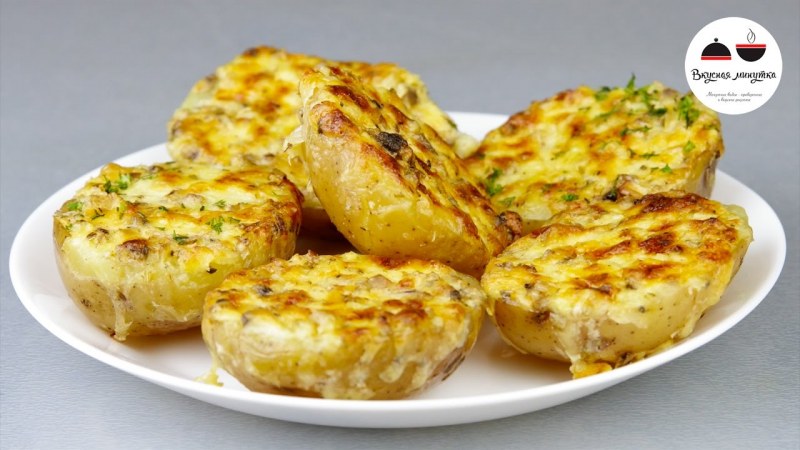 Отварная картошка с маслом и укропом и чесноком
