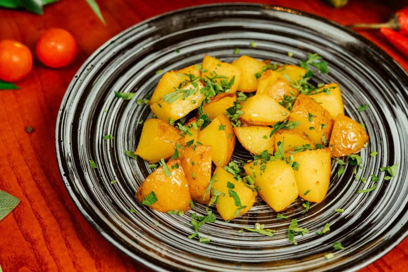 Картошка с чесночным маслом