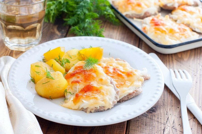 Курица под овощами