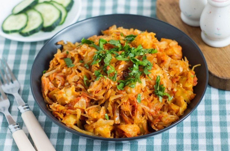 Булгур с капустой