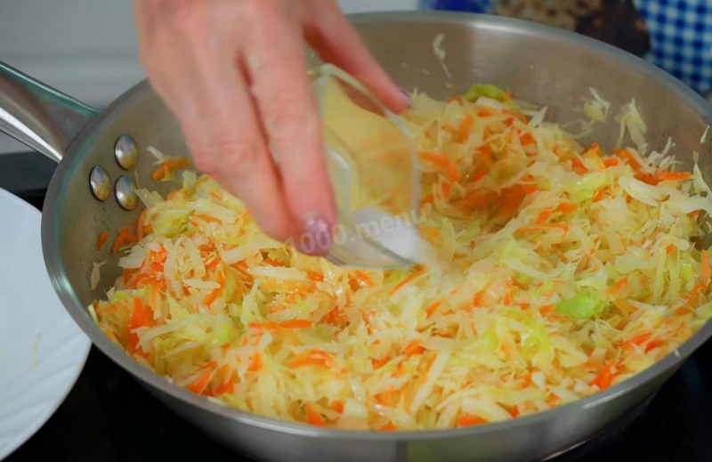 Тушеная капуста с рисом