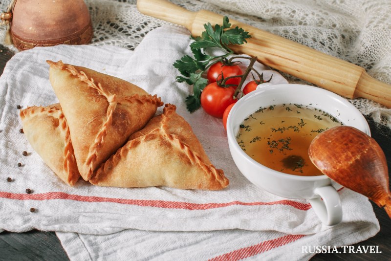 Татарский эчпочмак с мясом