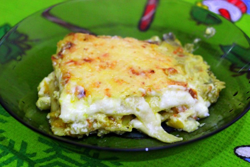 Грибная лазанья с соусом бешамель