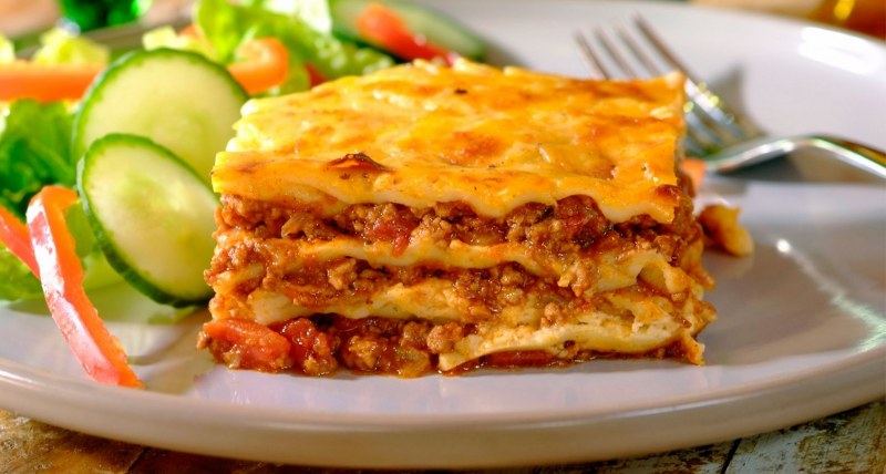 Лазанья с курицей и грибами
