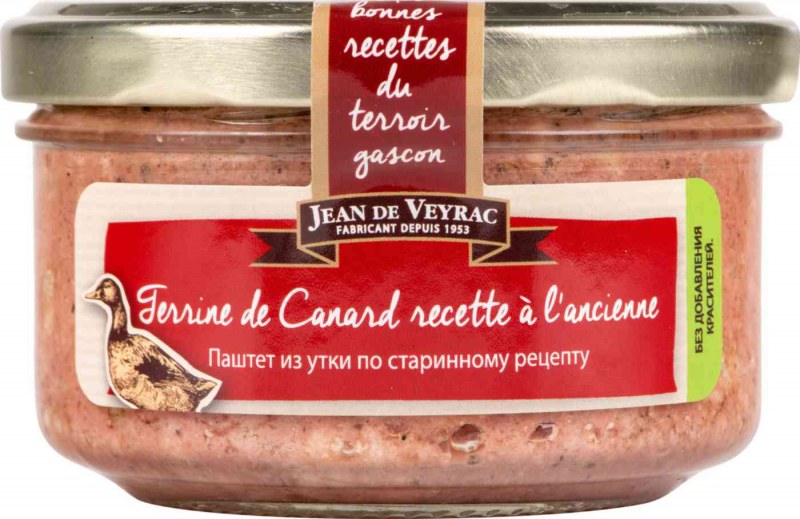 Паштет Jean de Veyrac из утки по старинному рецепту 130 г