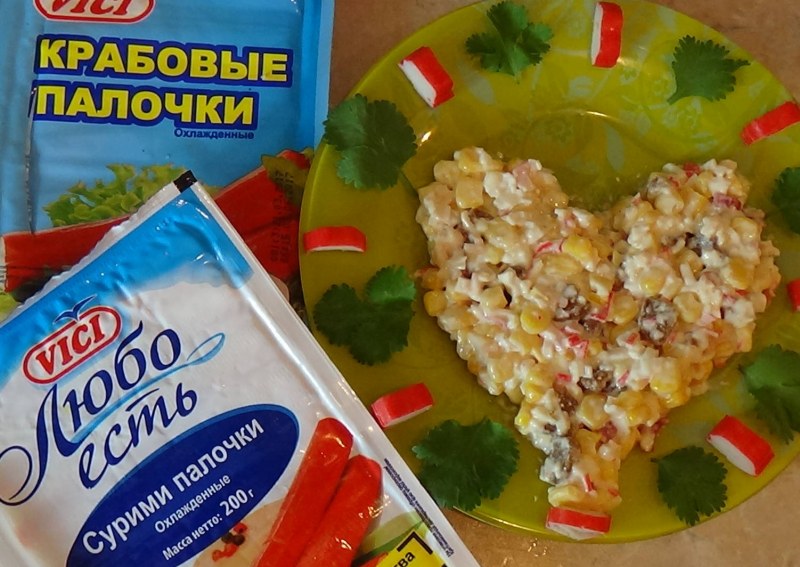 Тортик из крабовых палочек