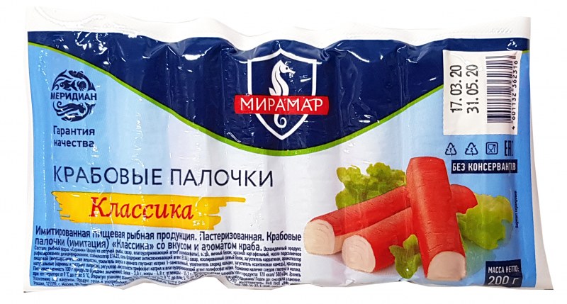 Крабовые палочки "крабовый Дюшес"