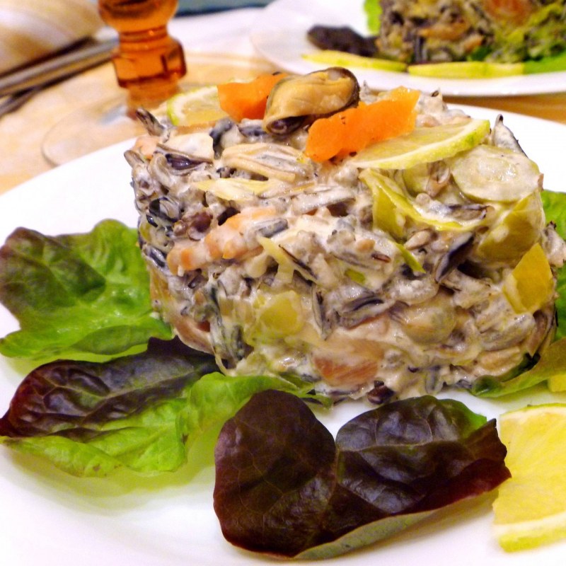 Салат с мидии самый вкусный