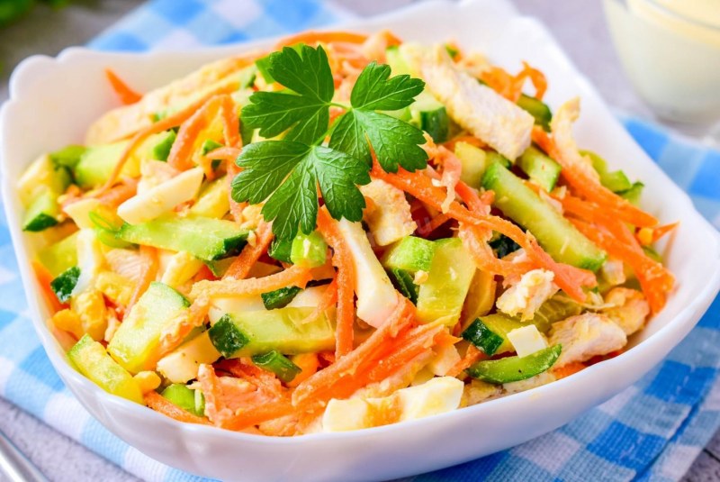 Салат с корейской морковкой