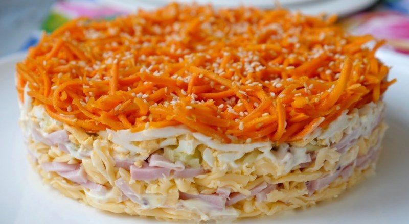 Салат с печенью и морковью по-корейски