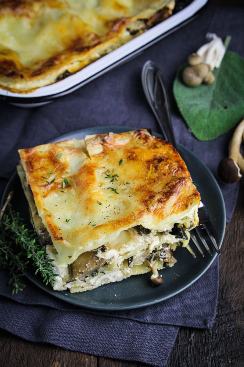 Лазанья с фаршем и грибами