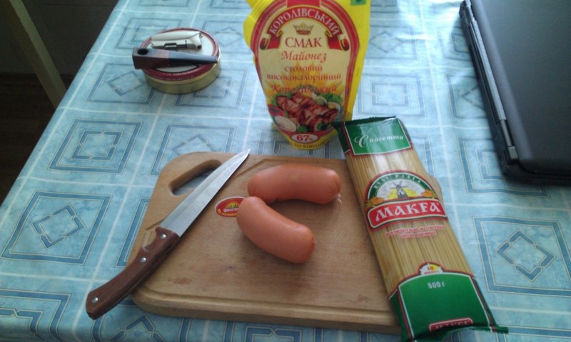 Макароны с сосиской калорийность
