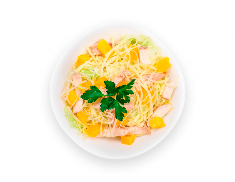 Салат с ананасом и курицей