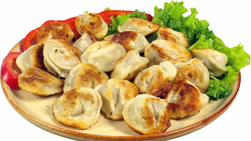 Жареные пельмени