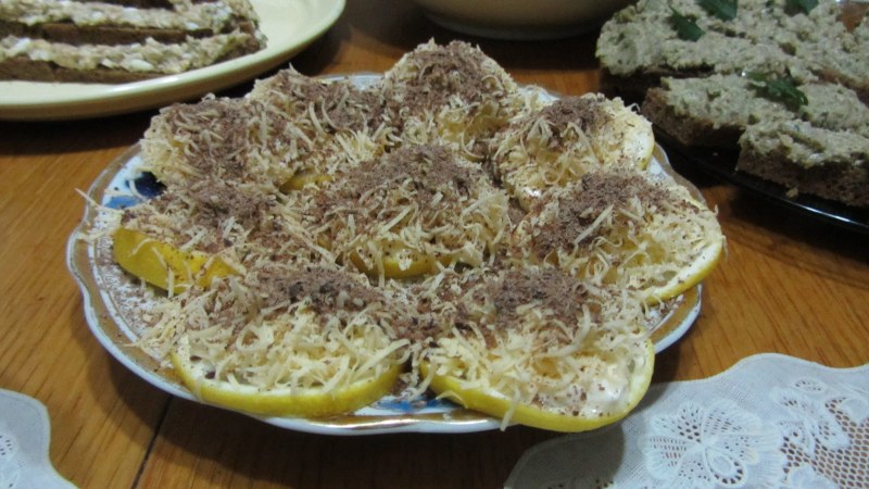 Лимонная закуска к коньяку