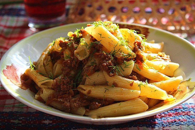 Макароны по-флотски с мясом