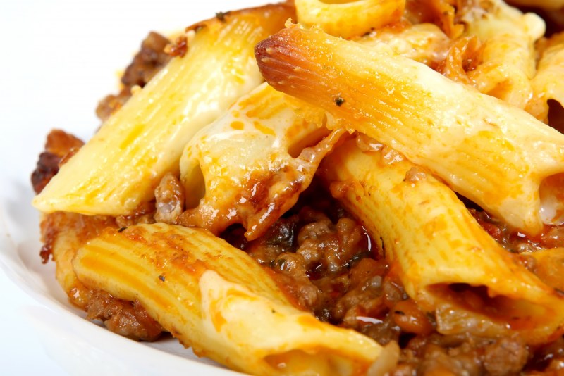 Рожки с мясом