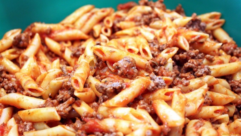 Макароны фузилли по флотски