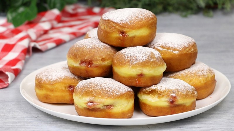 Берлинеры пончики с начинкой